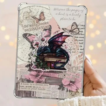 Book Rose Dragon Fantasy Romance Dragon Retro Vintage Phone Grip