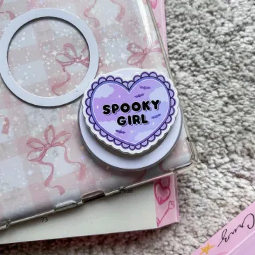 Pastel Goth Spooky Girl Soft Girl Lavender Halloween Phone Grip