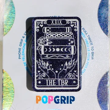 TBR Tarot Card Kindle Dark Purple Shimmer Book Bookish Phone Grip