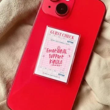 Emotional Support Kindle Bookish Receipt Book Lover Phone Grip