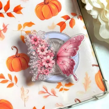 Colorful Butterfly Vibrant Butterfly Magnetic Cute Phone Grip