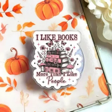 I Like Books More Than People Magnetic Cute Trendy Phone Grip