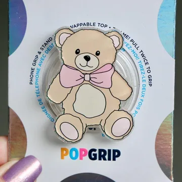 Teddy Bear Sparkly Coquette Kindle Bookish Book Lover Phone Grip
