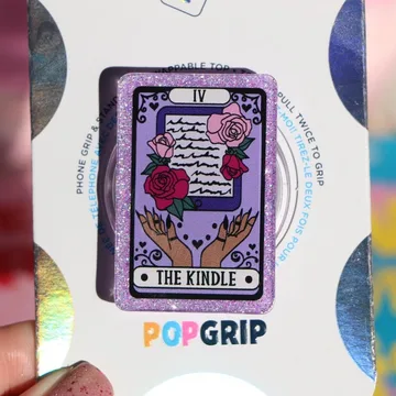 Kindle Tarot Card Purple Glitter Bookish Book Lover Phone Grip
