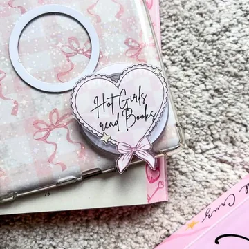 Coquette Kindle Bookish Book Lover Bow Ribbon Magnetic Phone Grip