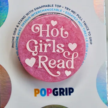 Hot Girls Read Pink Pearlescent Kindle Bookish Book Lover Phone Grip