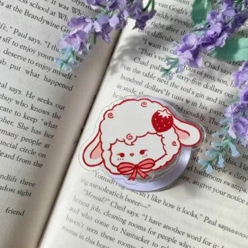 Strawberry Baby Lamb Coquette Kindle Bookish Book Lover Phone Grip