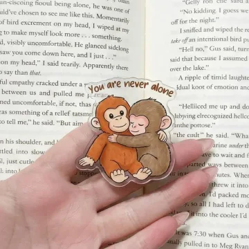 You Are Never Alone Monkey Hugging Animals Mobile Phone Grip