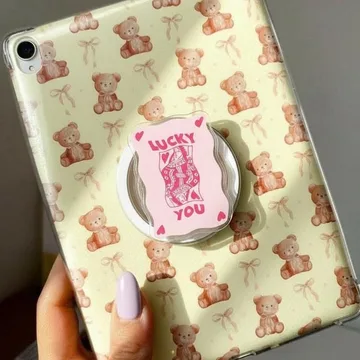 Lucky You Pink Playing Card Magnetic Cute Trendy Stylish Phone Grip