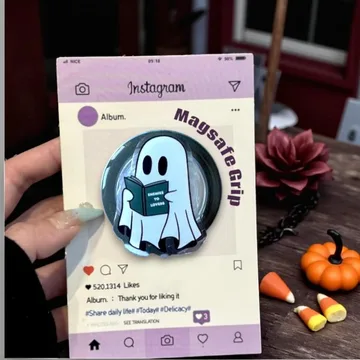 Ghost Ghostbooks Gift for Friend Cute Trendy MagSafe Phone Grip