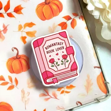 Romantasy Book Lover Pink Hand Kindle Bookish Fantasy Phone Grip