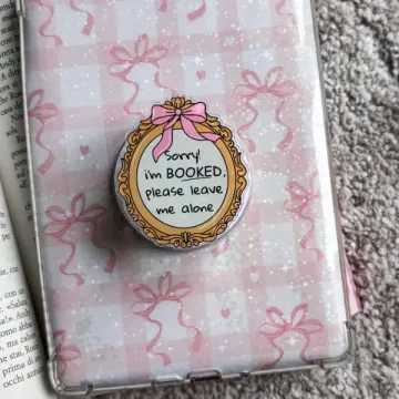 Coquette 22 Pink Bow Kindle Kobo Ribbon Bookish Book Lover Phone Grip