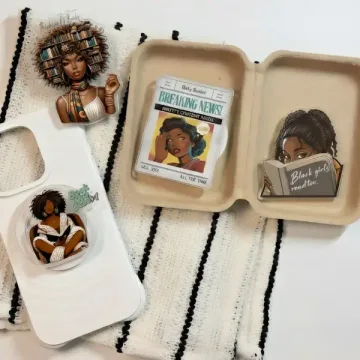 Black Girls Read Too Black Woman Who Loves to Read African Phone Grip
