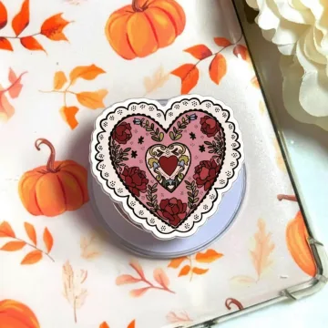 Rose Garden Heart Valentine Cupid Magnetic Cute Trendy Phone Grip
