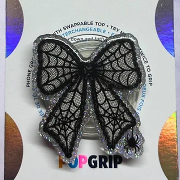 Spider Web Bow Halloween Gift Coquette Ribbon MagSafe Phone Grip