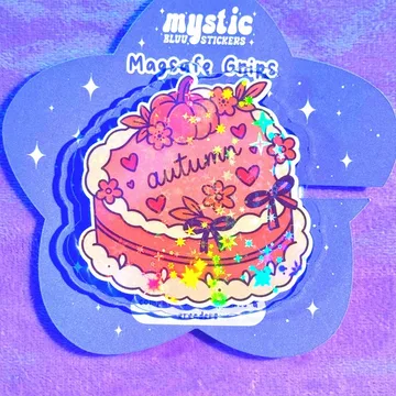 Autumn Cake Kindle Holographic Bookish Book Lover MagSafe Phone Grip