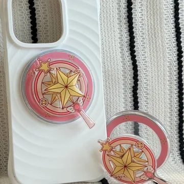 Magic Star Wand Pink Star Kindle Bookish Book Lover MagSafe Phone Grip