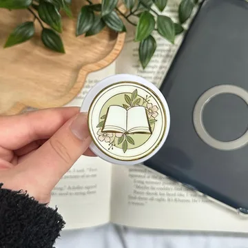 Floral Bookish Kindle Kindles Book Lover Cute MagSafe Phone Grip