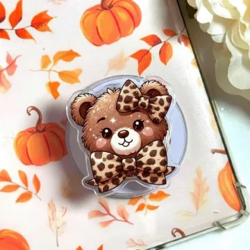 Bear Leopard Bow Coquette Retro Animal Print MagSafe Phone Grip