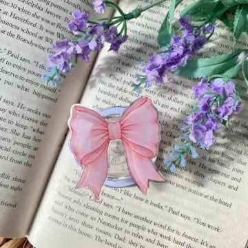 Pink Bow Ribbon Coquette Magnetic Cute Trendy Stylish Phone Grip