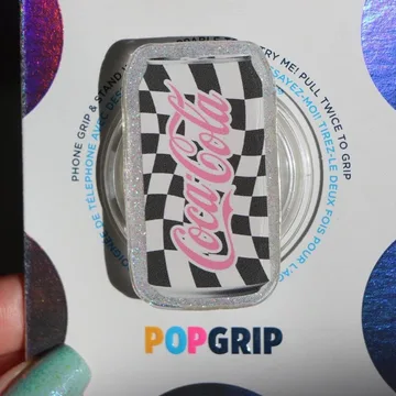 Soda Checkerboard Sparkly Kindle Bookish Book Lover Phone Grip
