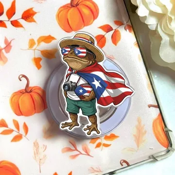 Funny Coqui Frog Puerto Rico Football Bunny MagSafe Phone Grip
