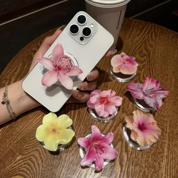 Orchid Drop Glue Mobile Desktop Folding Portable Magnetic Phone Grip