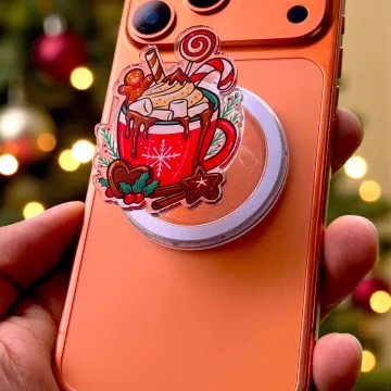 Hot Chocolate Christmas Santa Snowflake Magnetic Cute Phone Grip