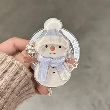 Snowman Winter Magnetic Cute Trendy Stylish Phone Grip