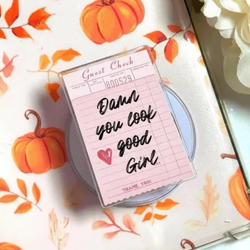 Damn You Look Good Girl Pink Guest Check Magnetic Phone Grip