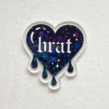 Brat Gothic Heart Flat Back Skull Vampire Valentine Phone Grip