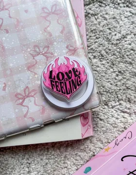 Cyber Sigilism Heart Love Is Feeling Quote Valentine Phone Grip