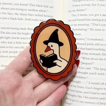 Cozy Halloween Goose Reading Kindle Book Bookish Kindle Phone Grip