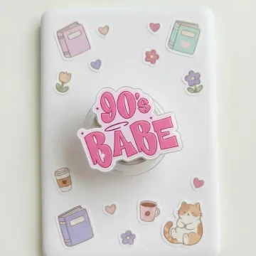 Retro 90s Babe Y2K Pink Nostalgic 1990s Baby Tech for Her Phone Grip