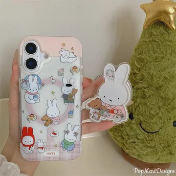 Kawaii Miffy Bunny and Bear Chibi Smiley Frog Hedgehog Phone Grip