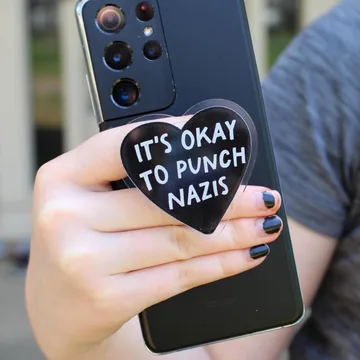 Heart Shaped Kindle It S Okay to Punch N a Z I S Bookish Phone Grip