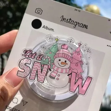 Let It Snow Christmas Santa Snowflake Cute MagSafe Phone Grip