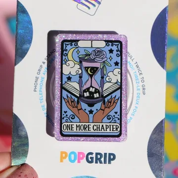 Tarot Card One More Chapter Purple Glitter Reading Quote Phone Grip
