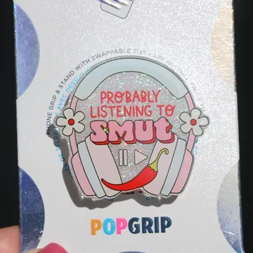 Smut Audiobook Kindle Pink Bookish Book Lover Spicy Phone Grip