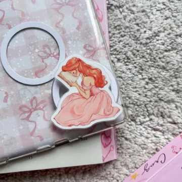 Bookish Girl for Library Lovers Book Stack Bookshelf Phone Grip