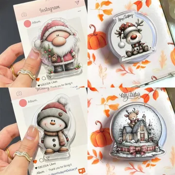 Charming Santa Claus Watercolor Illustration Christmas Phone Grip