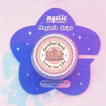 Mystic Blu Certified Book Lover for Life Bookish Kindle Phone Grip