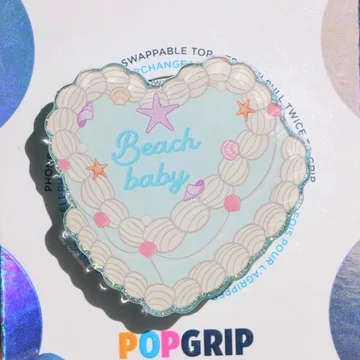 Beach Baby Cake Kindle Sparkly Bookish Book Lover Phone Grip