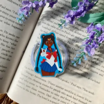 Black Sailor Moon Funny Black Girl Kindle Gift for Book Phone Grip