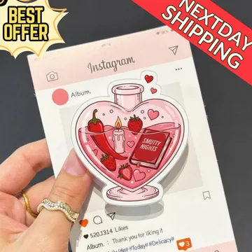 Smutty Nights Potion Heart Shaped Valentine Cupid Phone Grip