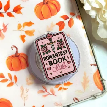 Romantasy Book Club Pink Dagger and Rose Fantasy Fae Phone Grip