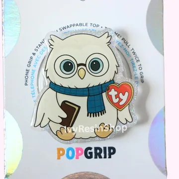Snowy Owl Blue Holiday Bookish Kindle Book Lover Magnetic Phone Grip