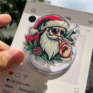 Santa Smoking Funny Santa Clause Christmas MagSafe Phone Grip