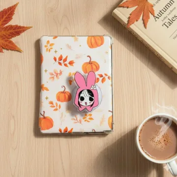 Artistic Pink Bunny Kindle for Book Lovers Kawaii Hand Phone Grip
