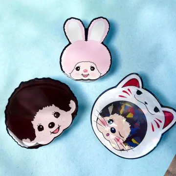 Monchhichi Pink Chimutan Bunny Lucky Cat Boy Sanri Charm Phone Grip